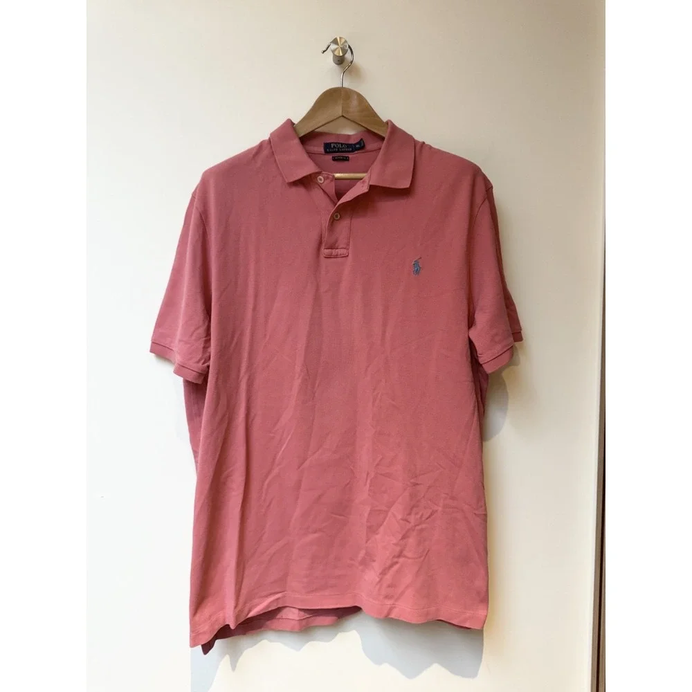 Polo Ralph Lauren Classic Fit Polo Shirt Coral Salmon Size XL